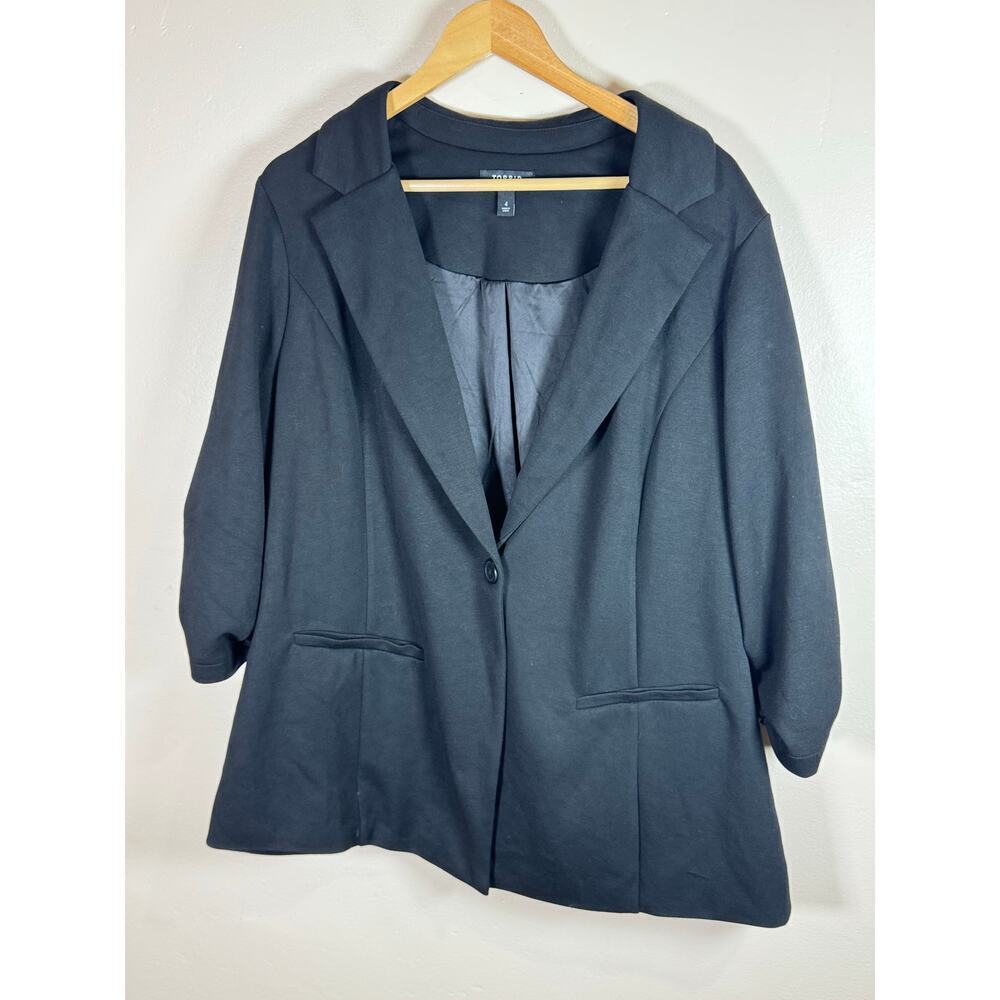 Torrid Women’s Blazer Black Oversized Stretch Business Casual Work Interview 4X